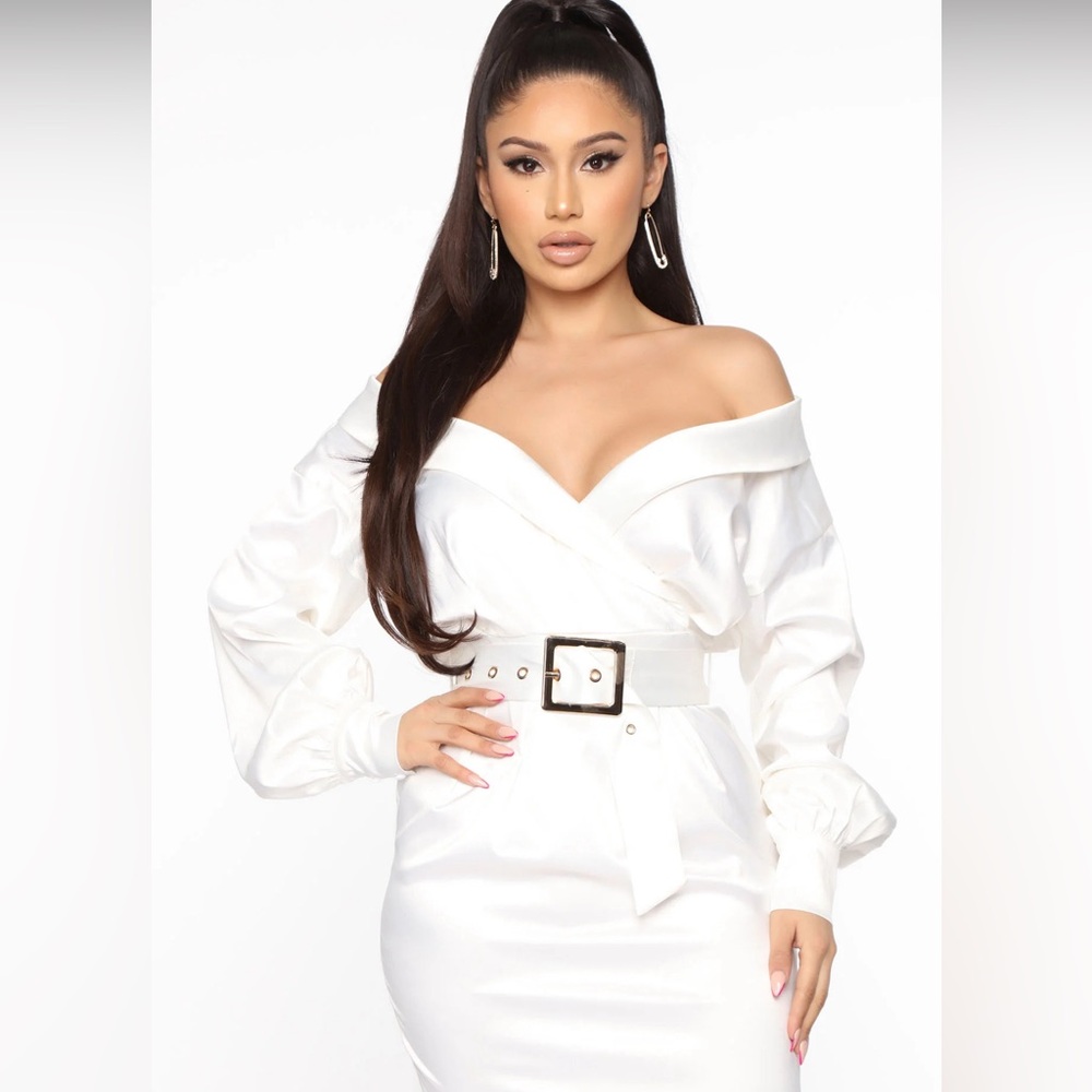 Fashion Nova Sexy Mini Dress white size 1X white Christmas holiday festive sexy